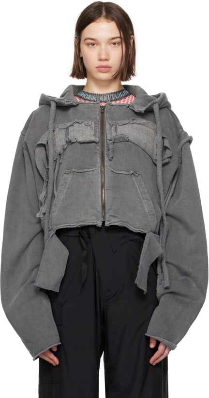 Photo: Ottolinger Gray Distressed Sweat Hoodie