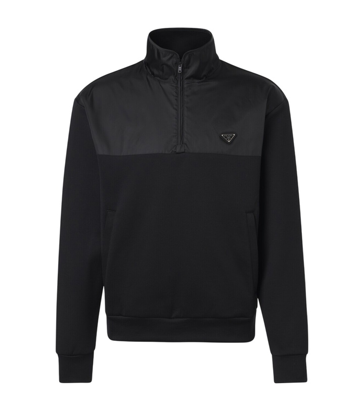 Photo: Prada Cotton-blend fleece half-zip sweatshirt