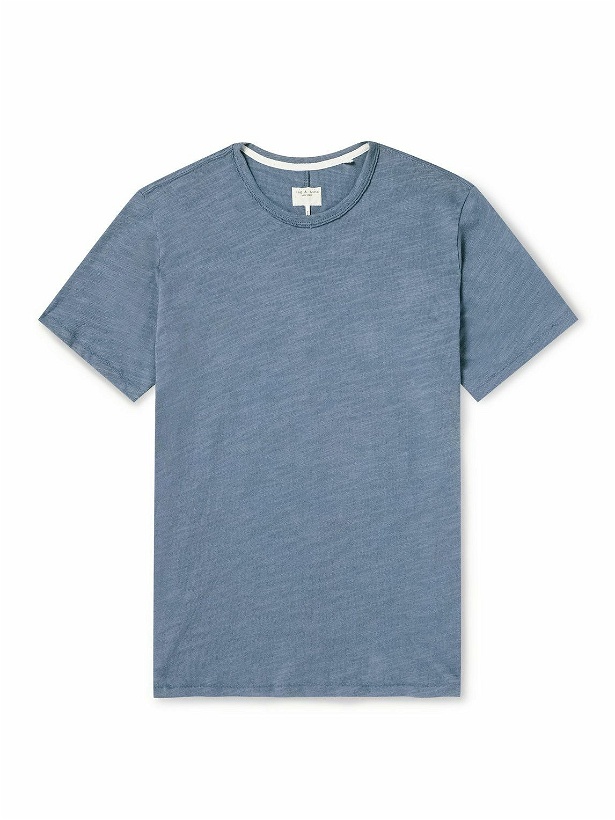 Photo: Rag & Bone - Classic Flame Slub Cotton-Jersey T-Shirt - Blue
