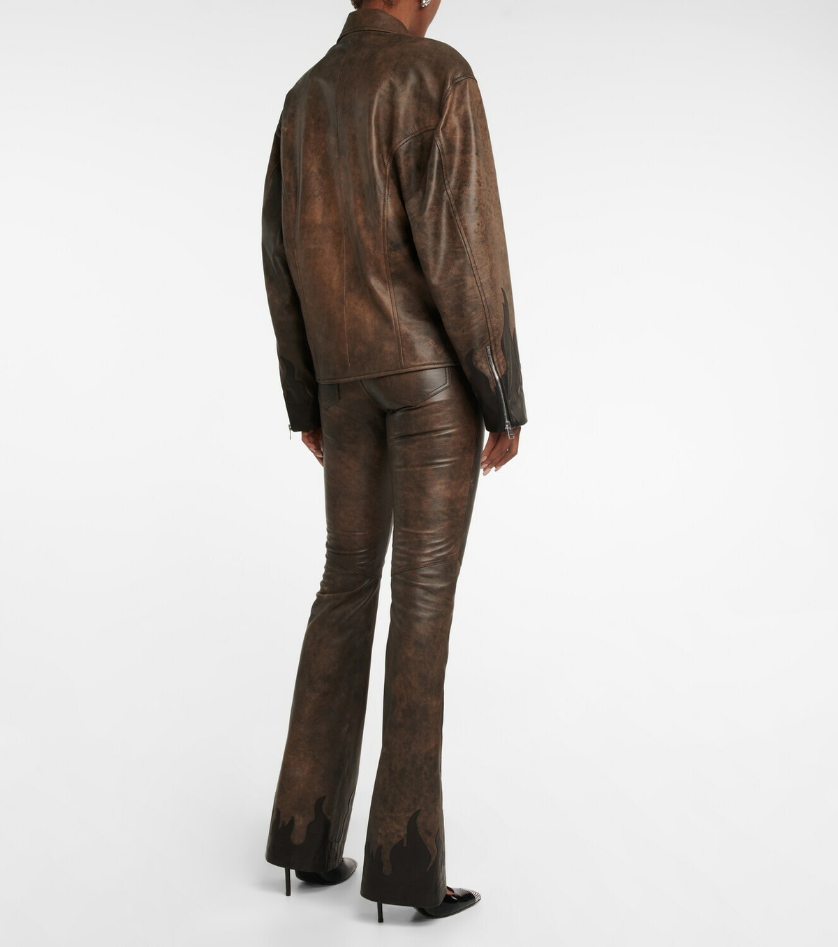 Alessandra Rich Leather biker jacket