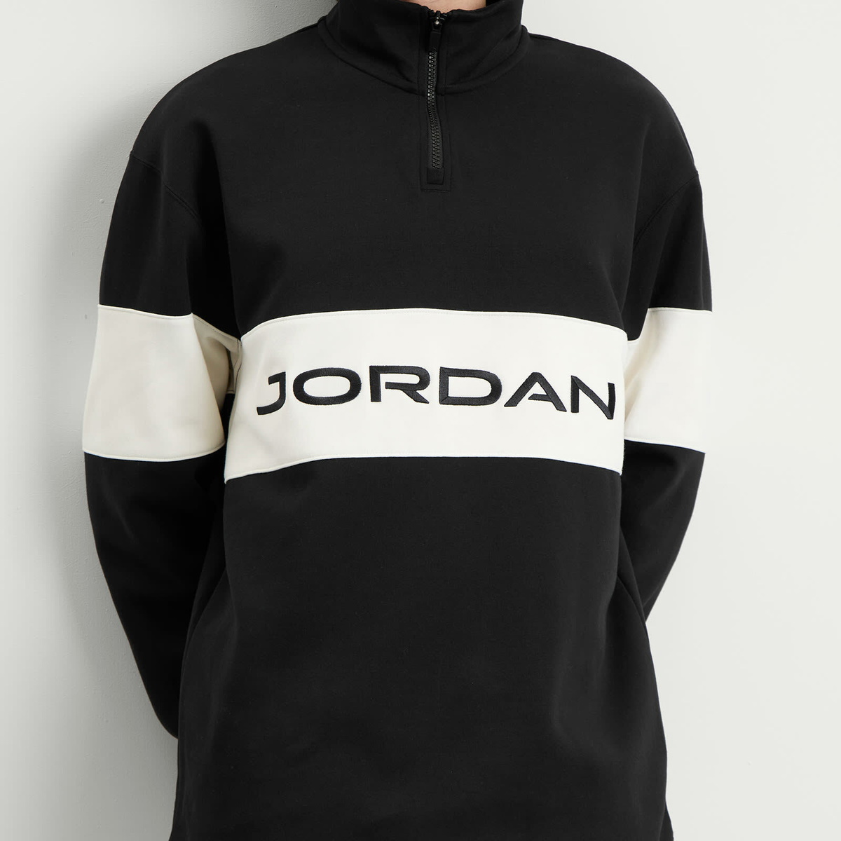 Air Jordan Men's Golf Half Zip Top in Black/Dark Shadow Nike