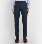 Kingsman - Navy Cotton, Linen and Silk-Blend Suit Trousers - Navy