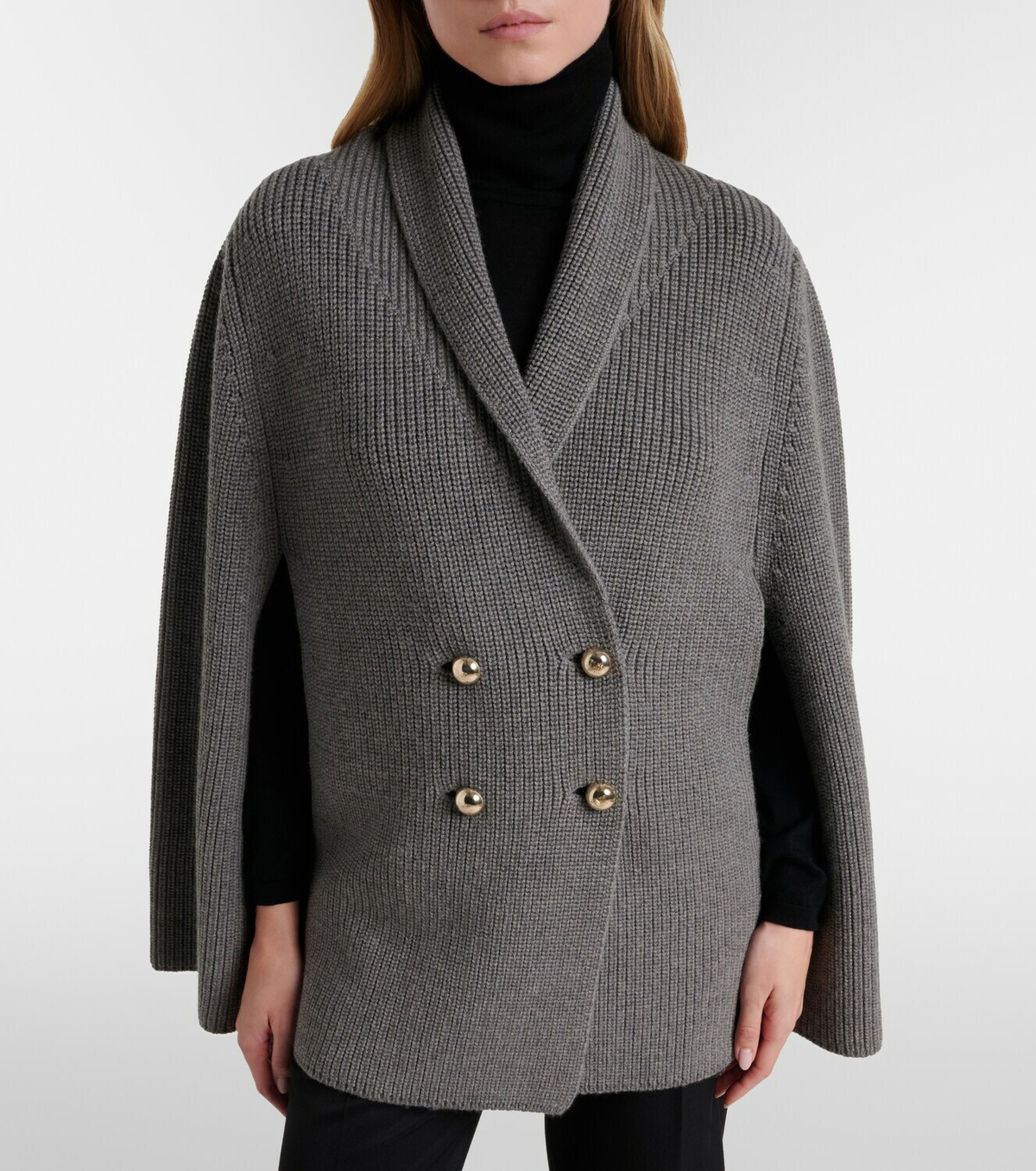 Max Mara Agenzia double-breasted virgin wool cape