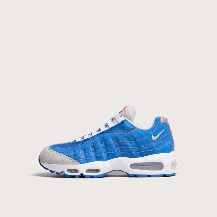 Photo: Nike Men's Air Max 95 Sneaker in Blue Sapphire/Metallic Silver/Light Smoke
