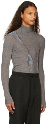 Hyein Seo Grey Draped Turtleneck