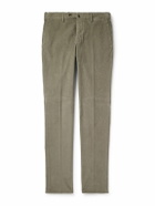 Incotex - Straight-Leg Cotton-Blend Corduroy Trousers - Green