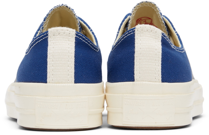COMME des GARÇONS PLAY Blue Converse Edition Half Heart Chuck 70 Low Sneakers
