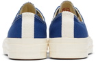 COMME des GARÇONS PLAY Blue Converse Edition Half Heart Chuck 70 Low Sneakers