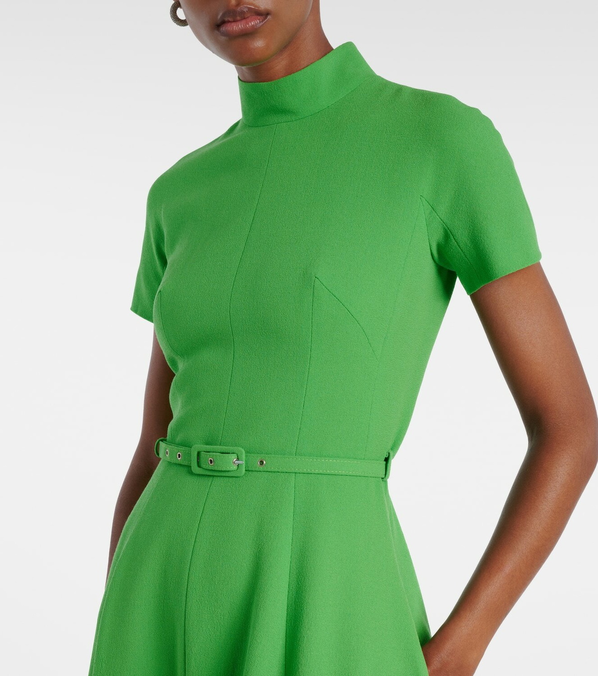 Emilia Wickstead Camilla belted wool midi dress