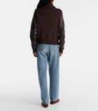 Proenza Schouler Elenora wool-trimmed leather jacket