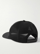 GUCCI - Logo-Appliquéd Cotton-Twill and Mesh Baseball Cap - Black