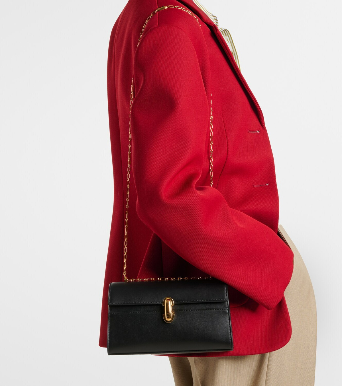 Savette Symmetry Chain Mini leather crossbody bag