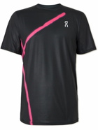 ON - Court-T Logo-Print Stretch Recycled-Jersey Tennis T-Shirt - Black
