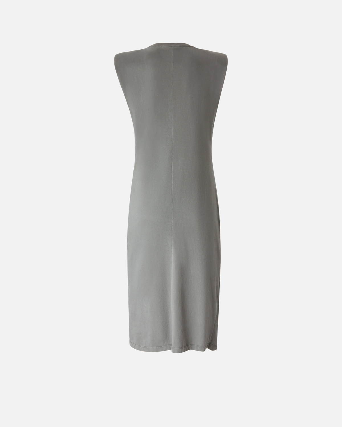 Pinko Knit Midi Dress With Padded Shoulders Grey Dark Seagull