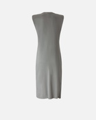 Pinko Knit Midi Dress With Padded Shoulders Grey Dark Seagull