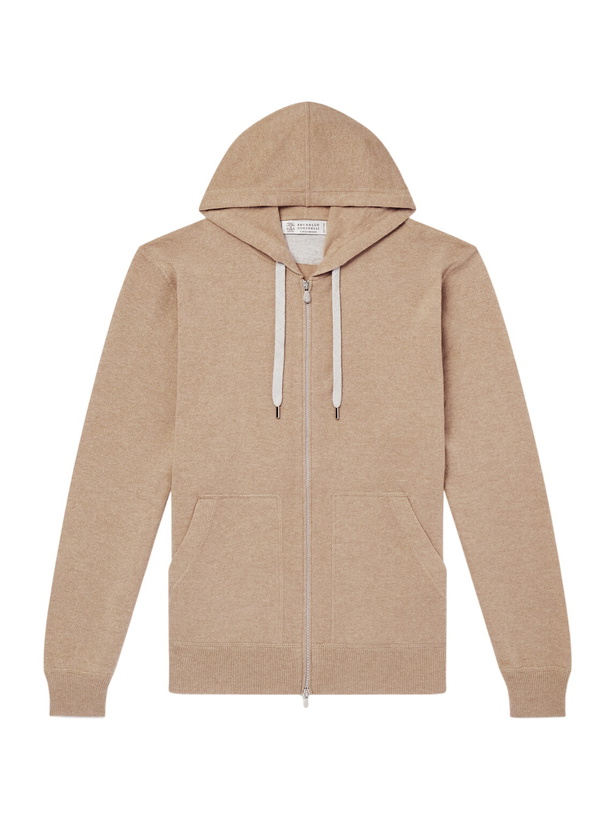 Photo: Brunello Cucinelli - Cashmere Zip-Up Hoodie - Neutrals