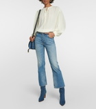 Chloé Tie-neck silk satin shirt