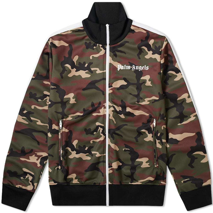 Photo: Palm Angels Classic Zip Track Jacket Camo