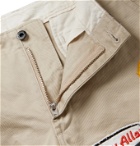 Human Made - Wappen-Appliquéd Cotton-Twill Chino Shorts - Neutrals