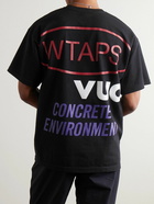 WTAPS - Logo-Appliquéd Printed Cotton-Jersey T-Shirt - Black