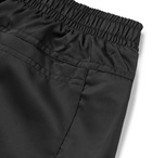 Nike - Flow Wide-Leg Logo-Embroidered Shell Drawstring Shorts - Black