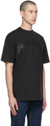 Palm Angels Black Glittered Classic T-Shirt