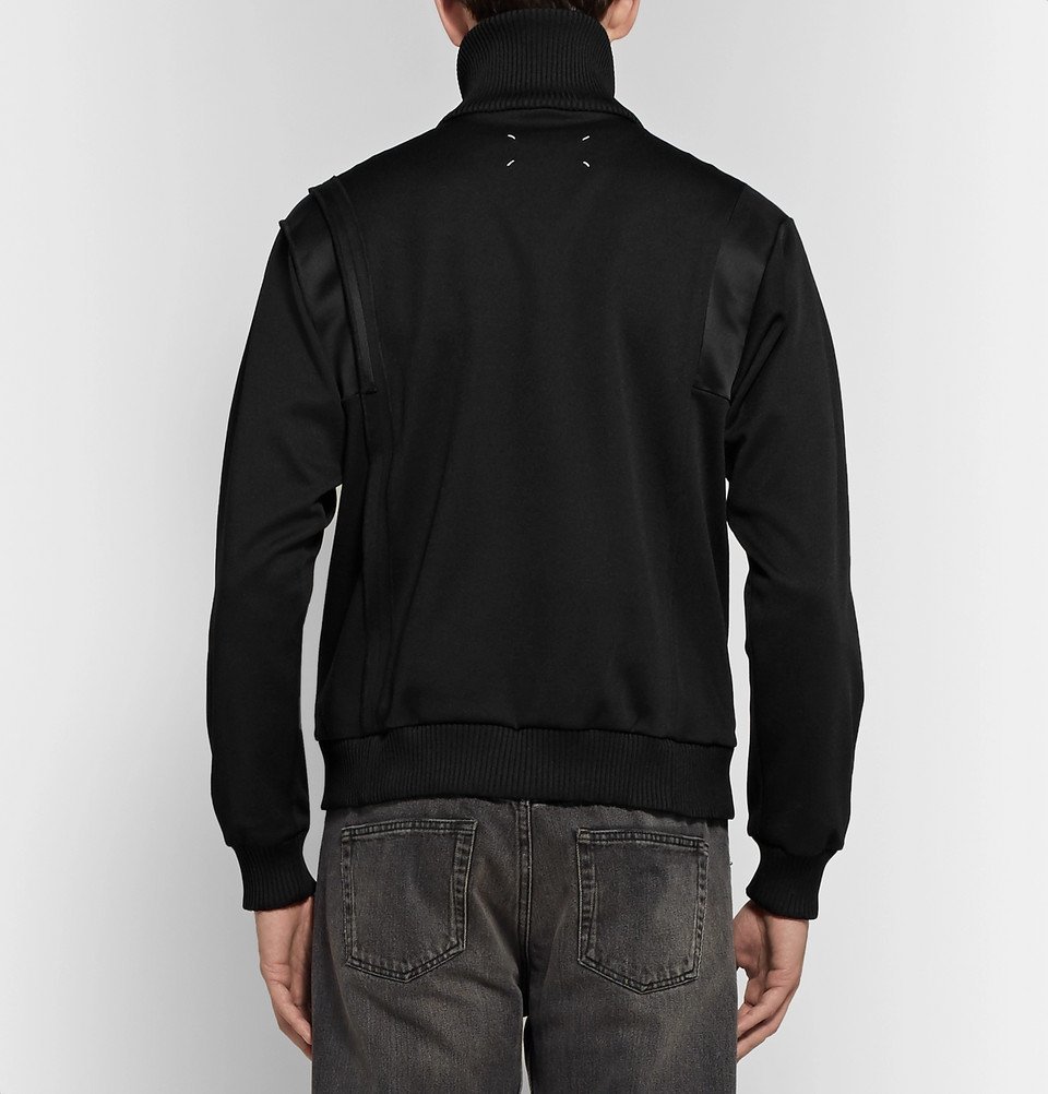 Maison Margiela - Satin-Panelled Woven Track Jacket - Men - Black