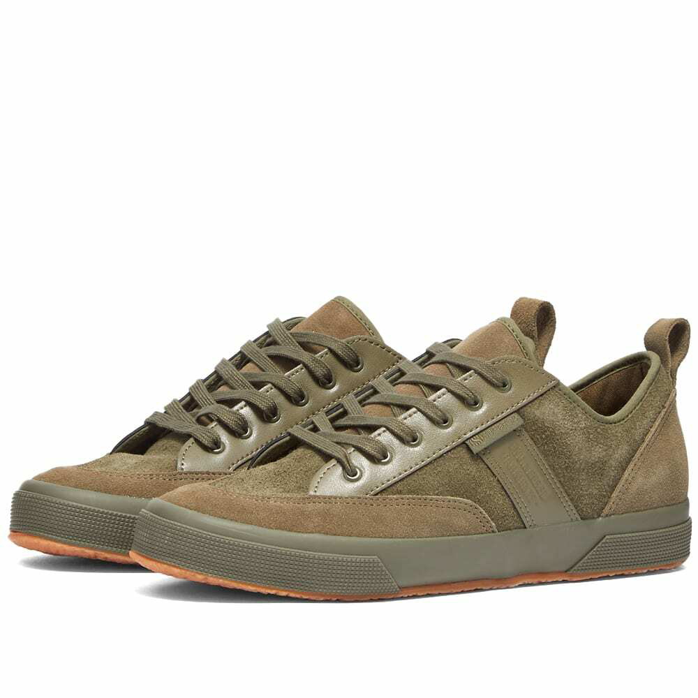 Photo: Superga x Engineered Garments 3420 Military Low Sneakers in Green