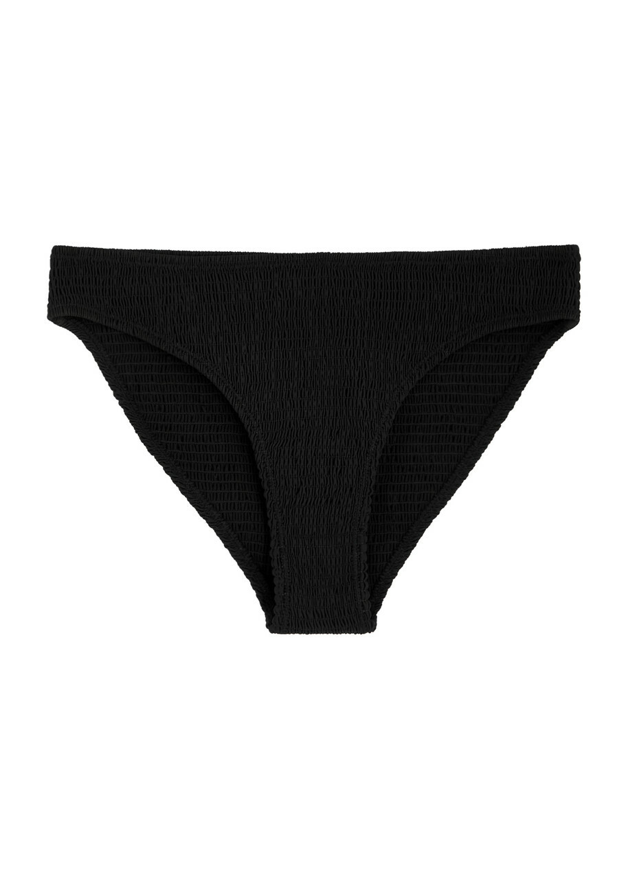 Toteme Smocked Bikini Briefs Black