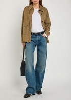 Arma Kaylee Panelled Suede Overshirt Olive