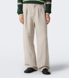 JW Anderson Linen-blend wide-leg pants
