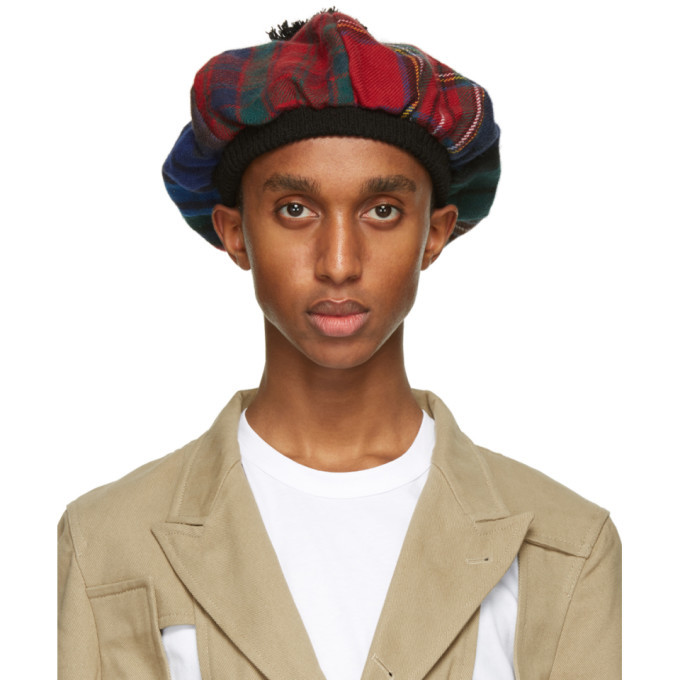 帽子 COMME des GARCONS SHIRT2020AW LOCHCARRON Comme des Garcons Shirt Multicolor Lochcarron Edition Plaid Pom