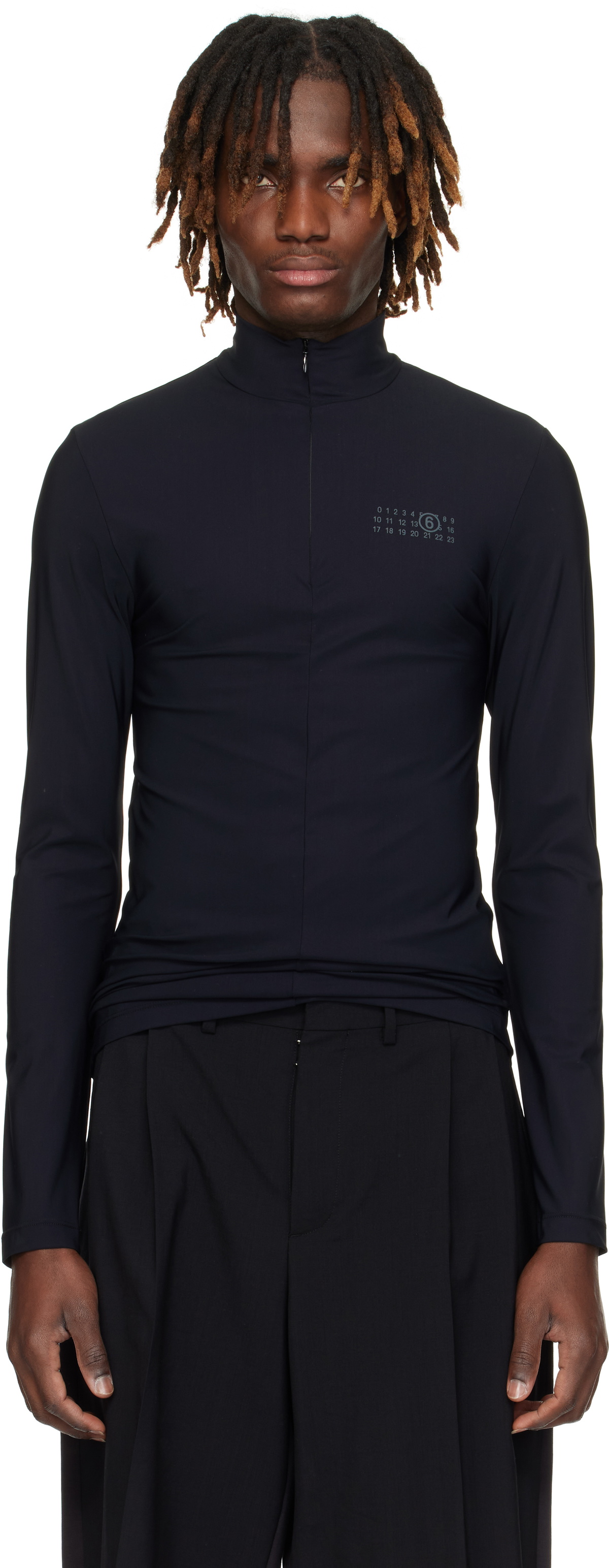 MM6 Maison Margiela Black Zip Top