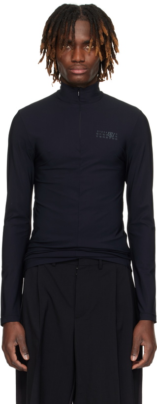Photo: MM6 Maison Margiela Black Zip Top