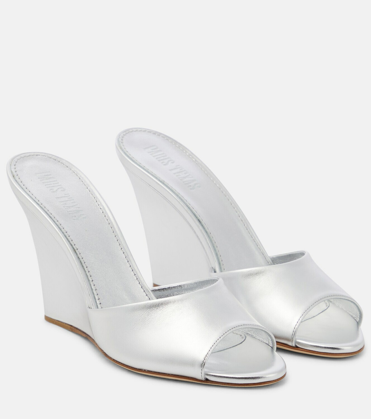 Paris Texas - Wanda metallic leather wedge mules Paris Texas
