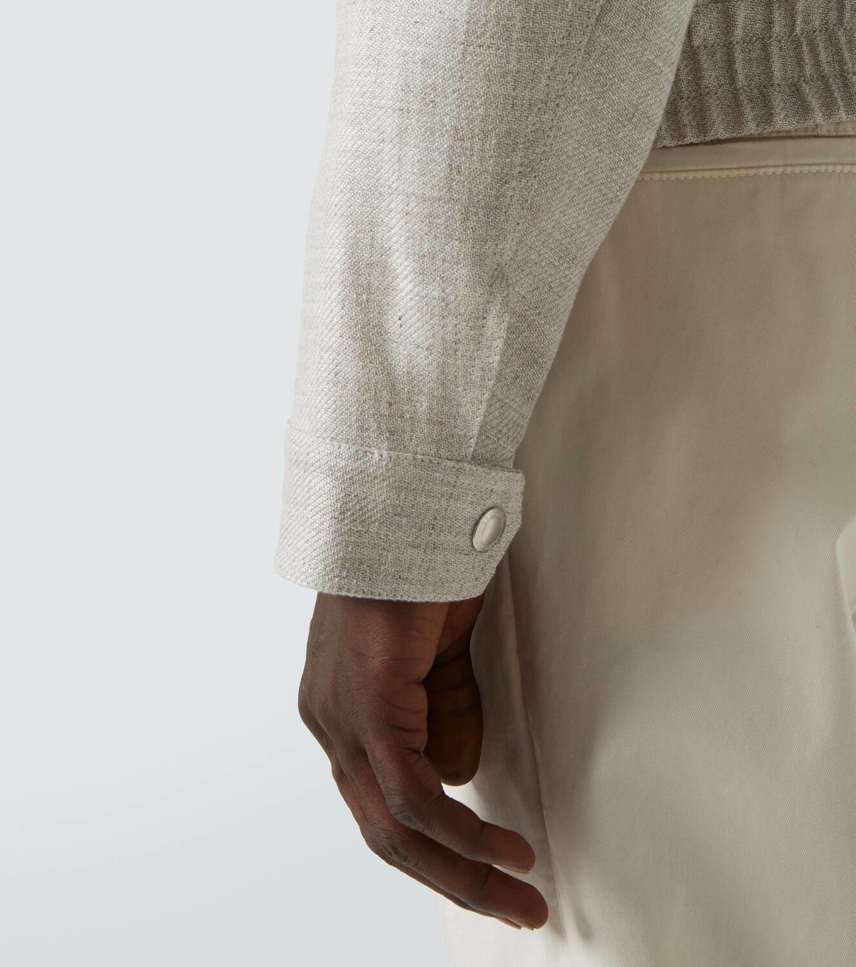 Brunello Cucinelli Linen, wool and silk bomber jacket Brunello 