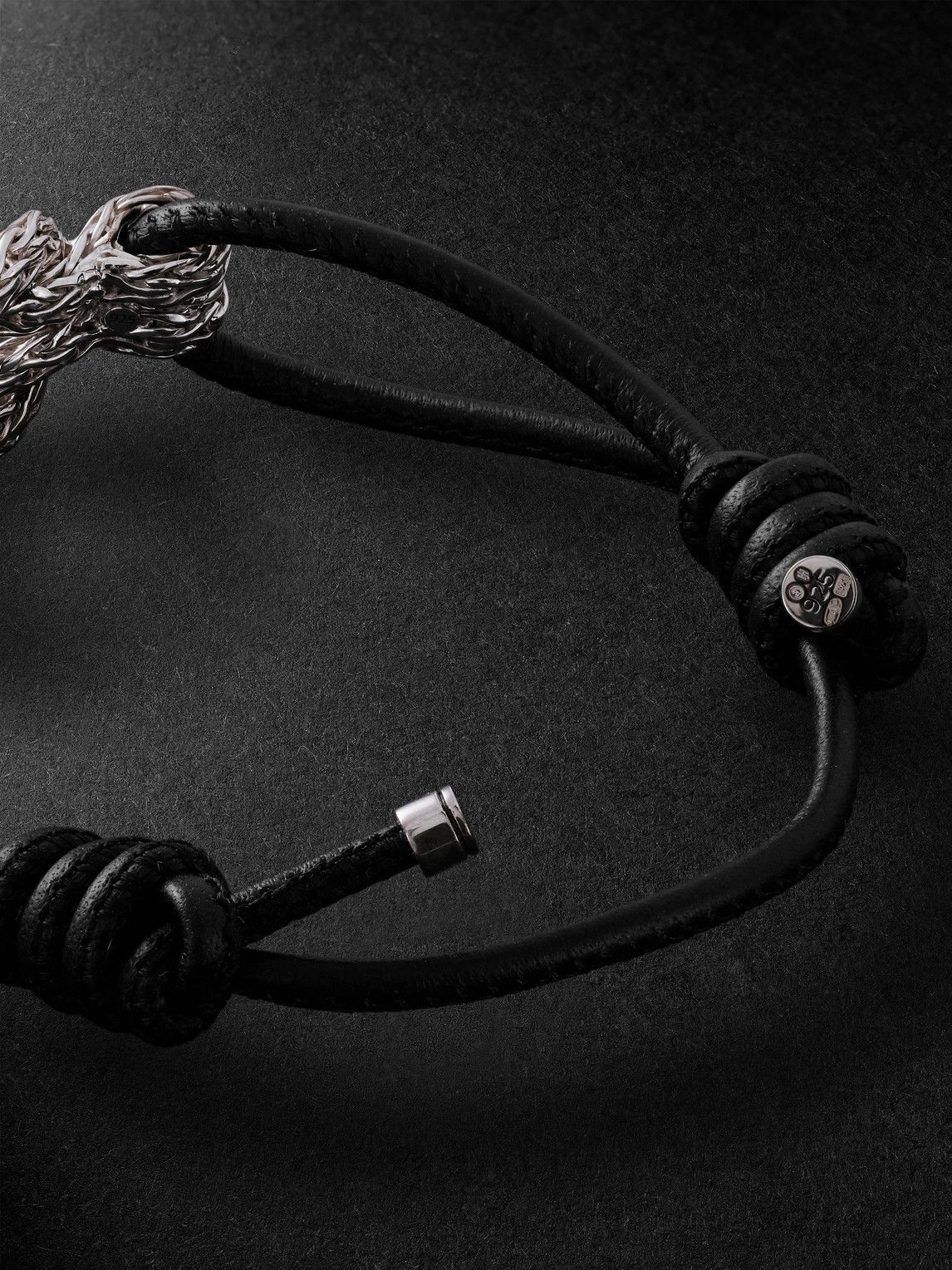 John Hardy - Love Knot Leather and Sterling Silver Bracelet - Silver