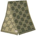 Gucci Men's GG Scarf in Olive