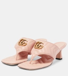 Gucci GG Marmont 55 leather thong sandals