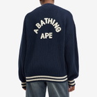 A Bathing Ape Women's College Cardigan in Navy 