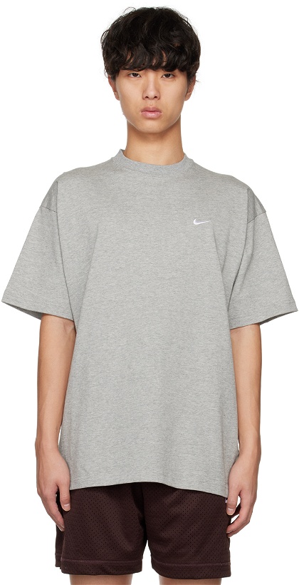 Photo: Nike Gray Solo Swoosh T-Shirt