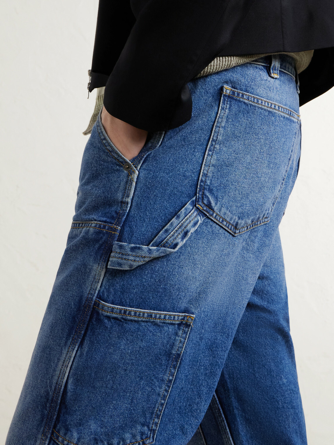 Corridor - Straight-Leg Double-Knee Jeans - Blue