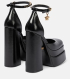 Versace - Medusa Aevitas leather platform pumps