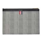 Thom Browne Black and White Small Prince of Wales Pouch