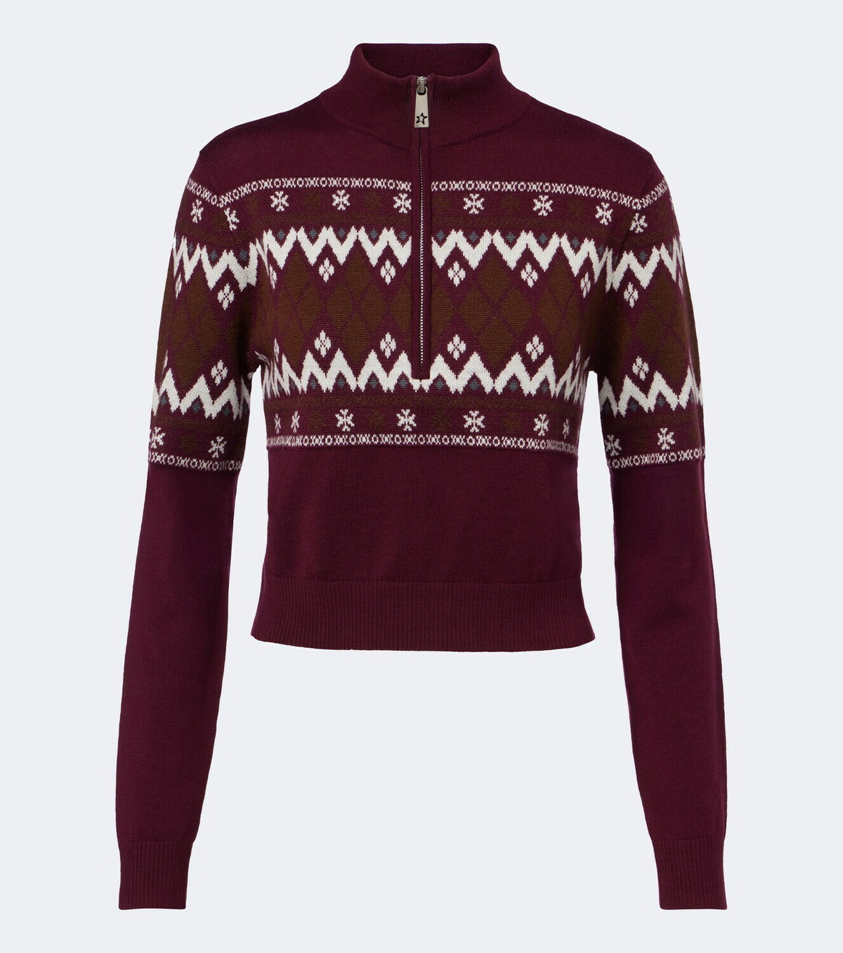 Perfect Moment Fair Isle wool half-zip sweater