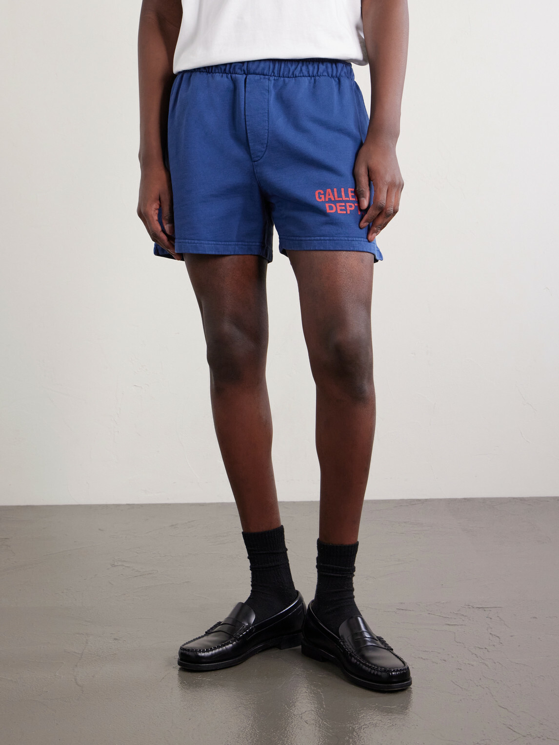 Gallery Dept. - Zuma Straight-Leg Logo-Print Cotton-Jersey Shorts - Blue