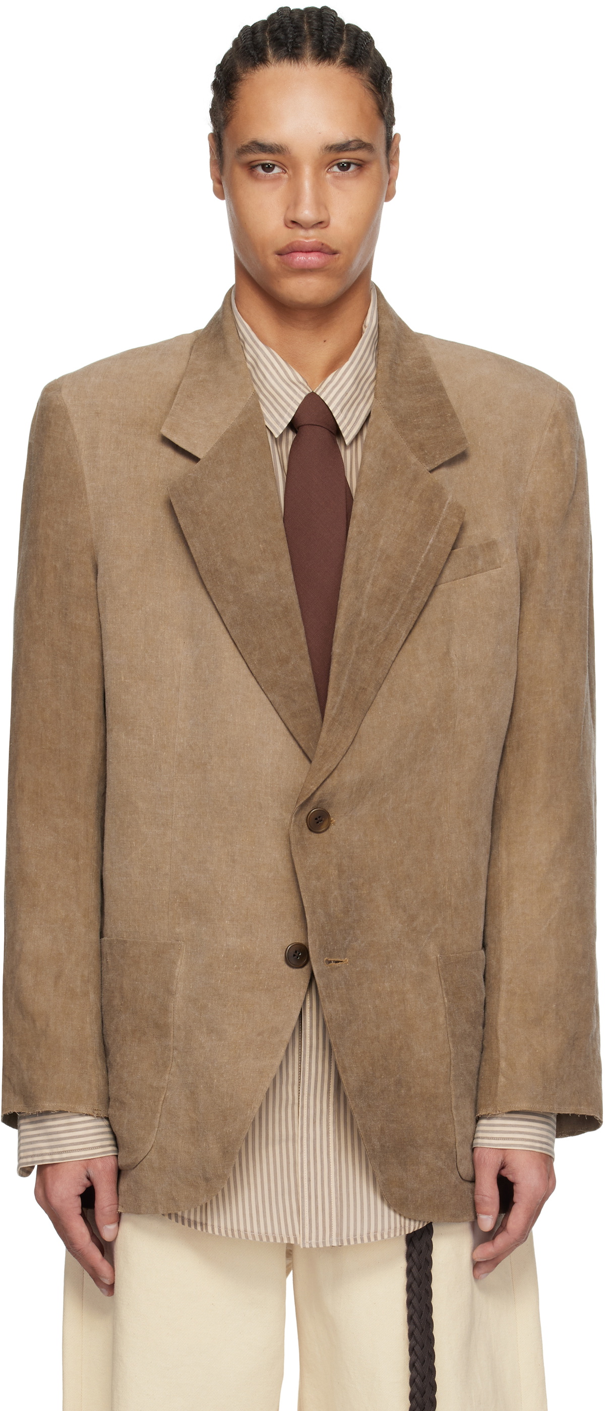 colbo Brown Linen Blazer