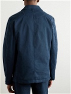 Mr P. - Garment-Dyed Stretch-Cotton Twill Blazer - Blue