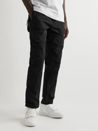 HAYDENSHAPES - Outline Straight-Leg Logo-Appliquéd Crinkled-Shell Trousers - Black