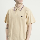 Needles Men's Pique Polo in Beige